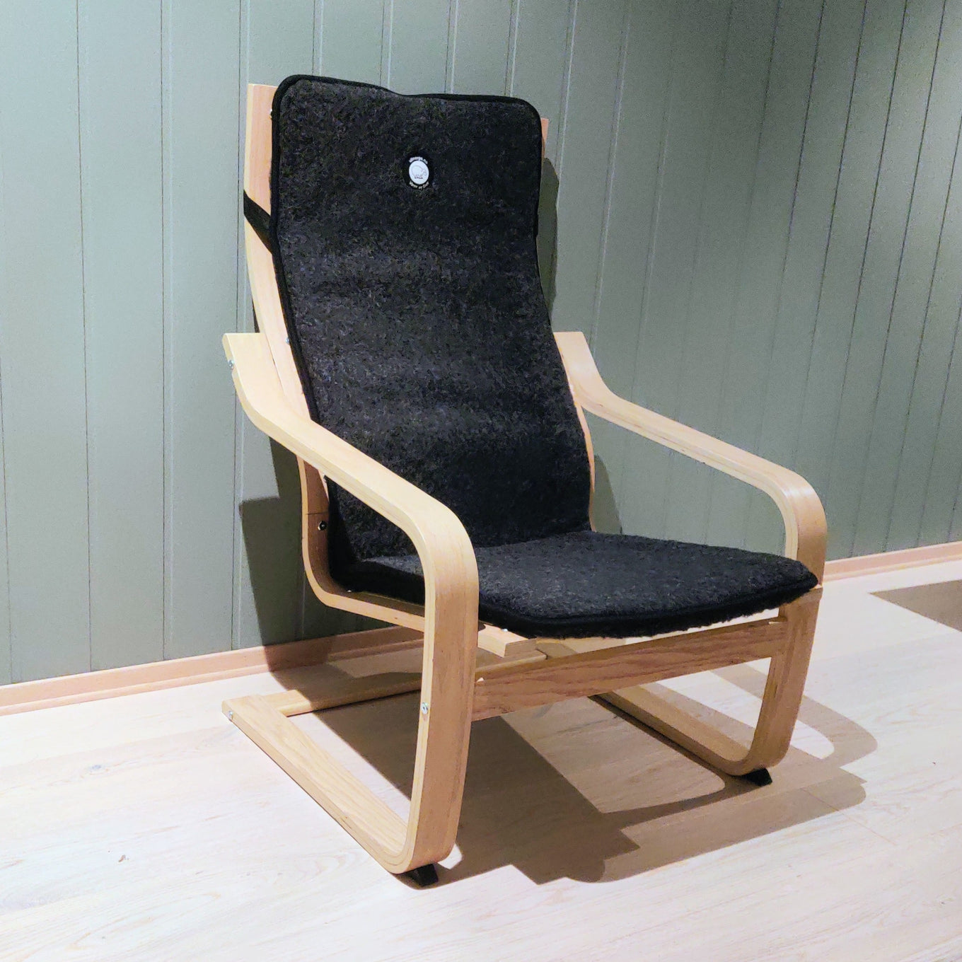 2 Stück Sitzkissen aus Wolle für Campingstühle und andere Stühle mit hoher Rückenlehne